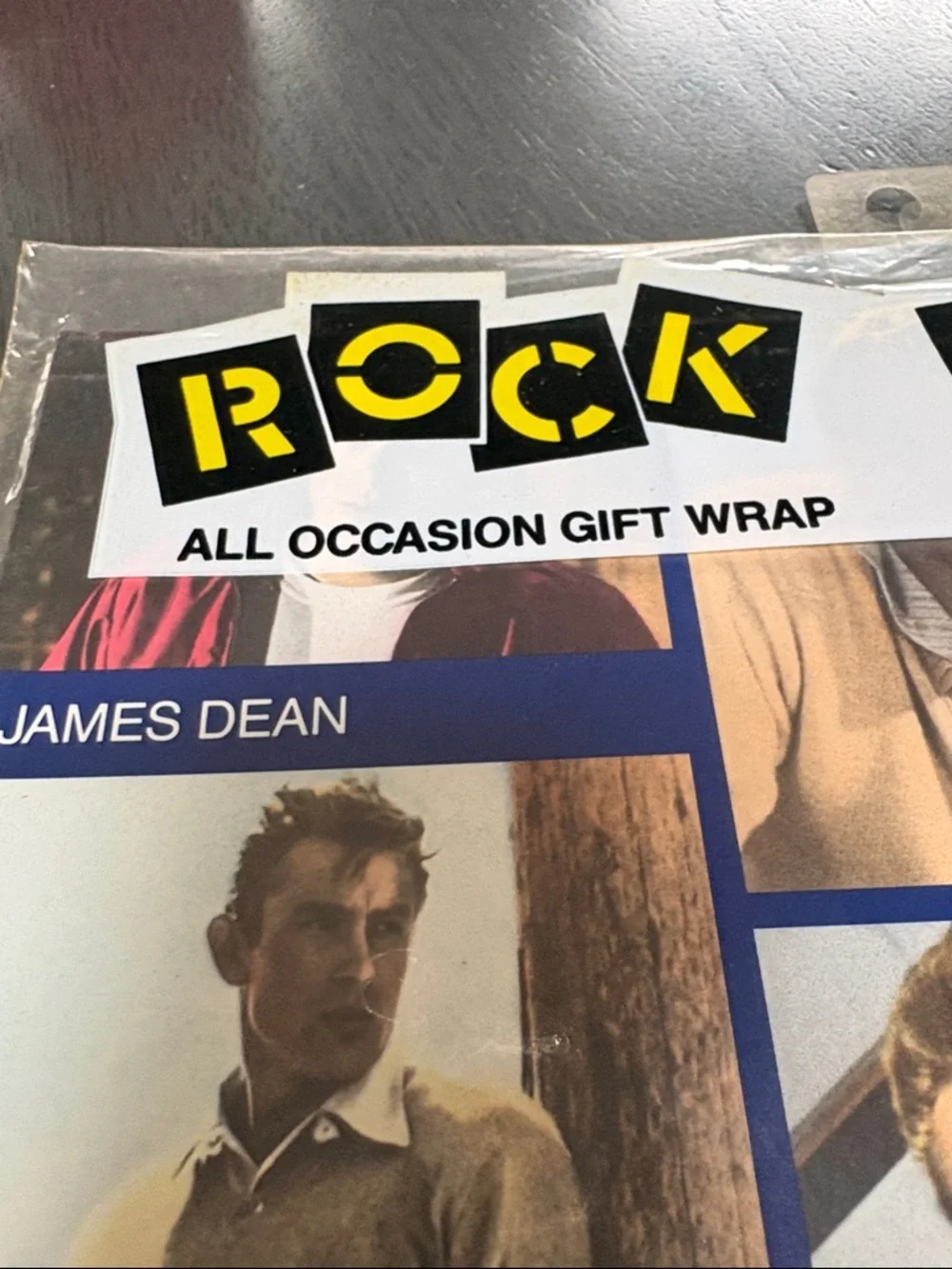 James Dean Wrapping Paper Gift Wrap NWT.  Set of 4! RARE. Rock Wraps